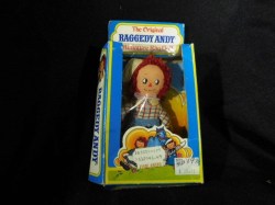 5'' ORIGINAL MINIATURE RAGGEDY ANDY KNICKERBOCKER RAG DOLL, BOX